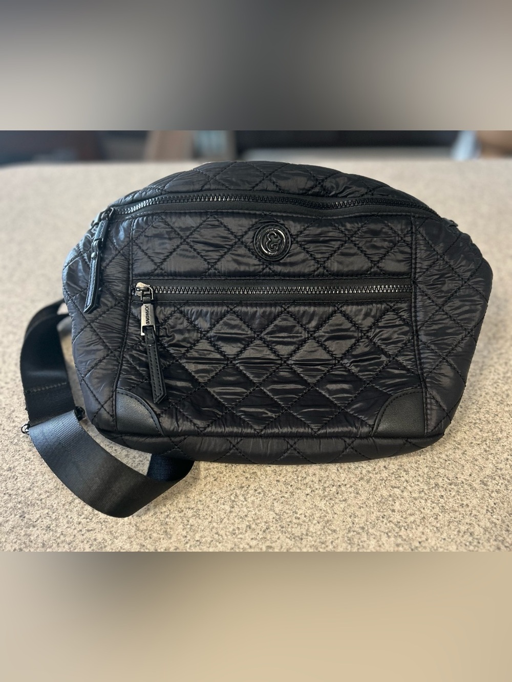 Joan & David Quilted Nylon Sling Bag / Crossbody